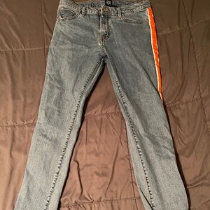 BDG STRETCH SLIM PANTS W/ STRIPE